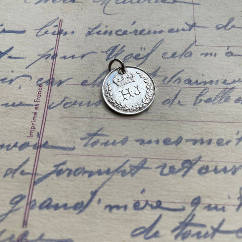 Victorian HJ Love Token Charm