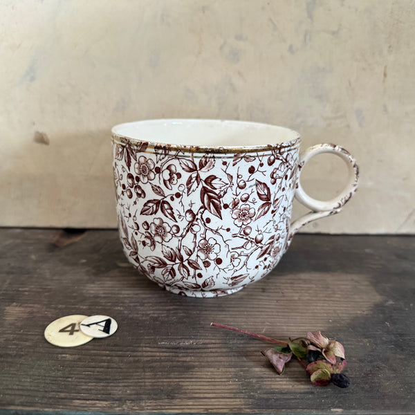 Large Victorian Brown Cup