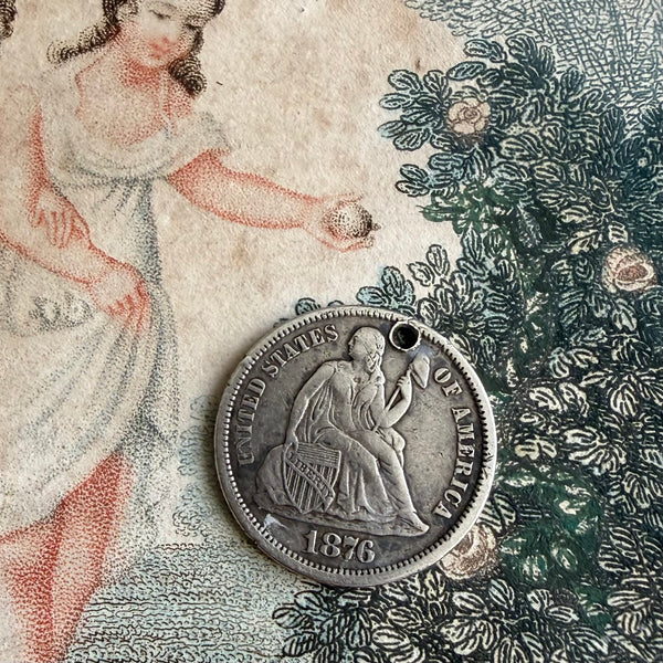 Victorian W Love Token Charm