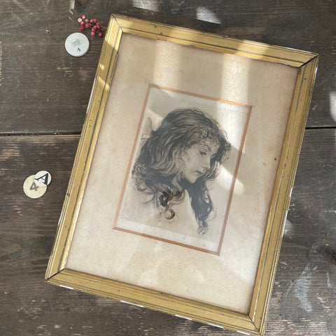 Antique Framed Sketch