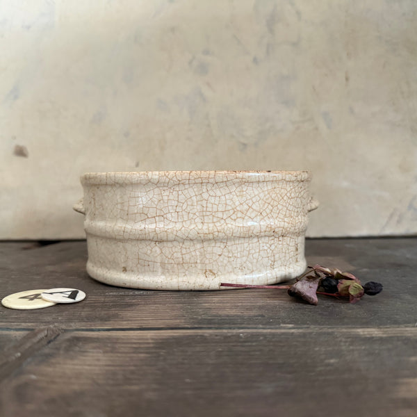 Victorian Butter Stained Dish with Lid