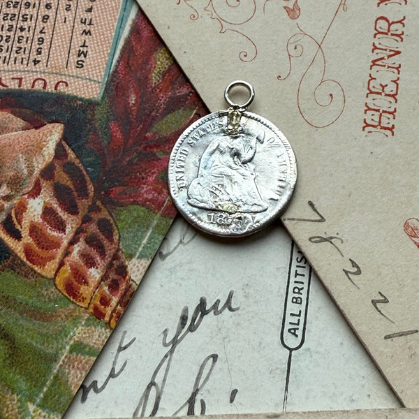 Victorian Pictorial Butterfly Love Token Charm