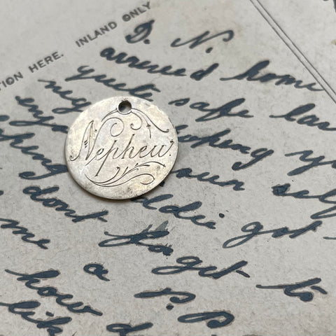 Victorian Nephew Love Token Charm