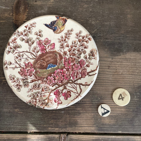 Antique Bird Nest Tea Pot Stand