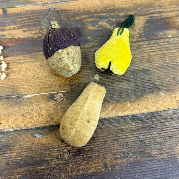 Antique Fruit & Vegetables Pin Cushions