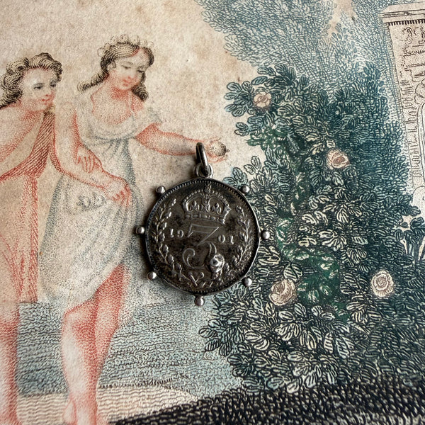 Victorian Gem Inset Love Token Charm