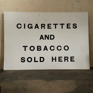 Vintage 1930s Cigarettes & Tobacco Shop Sign