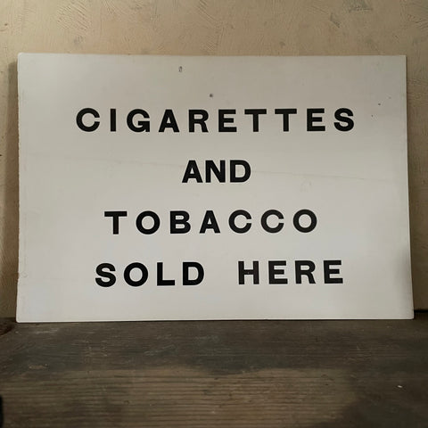Vintage 1930s Cigarettes & Tobacco Shop Sign
