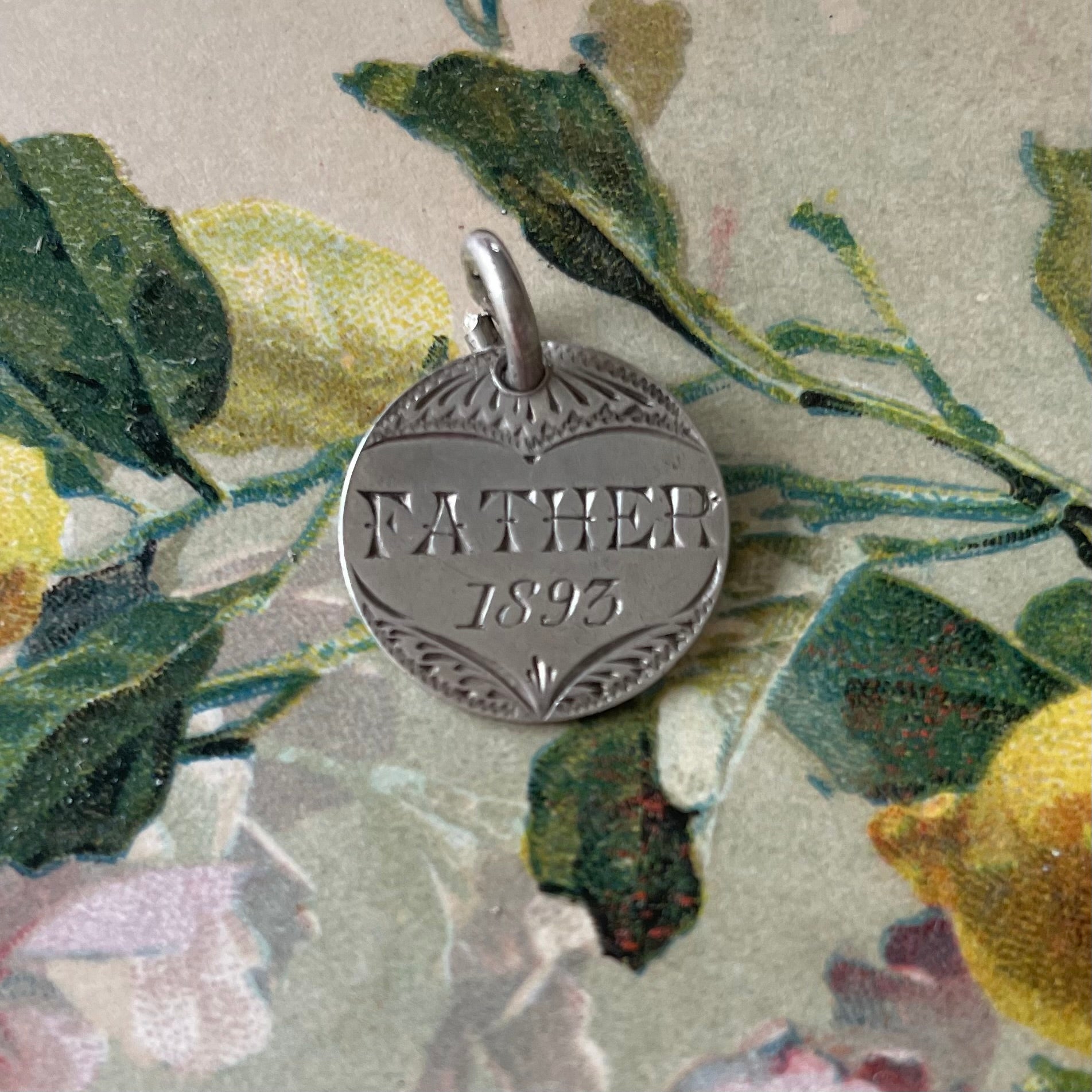 Victorian Father 1893 Love Token Charm