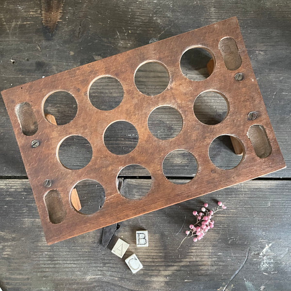 Vintage Wooden Egg Rack