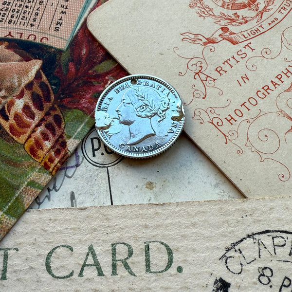 Victorian M Love Token Charm