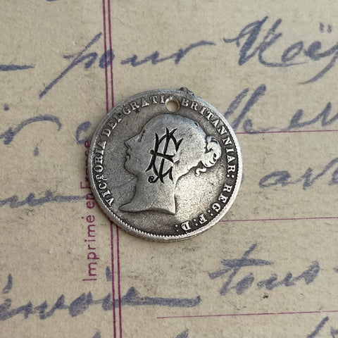 Victorian EJ Love Token Charm