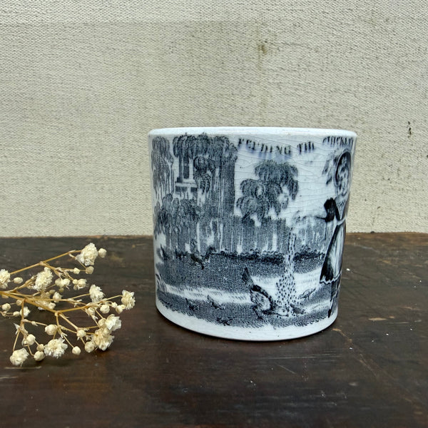 Antique A Present for Ellen/Feeding the Chickens Cup