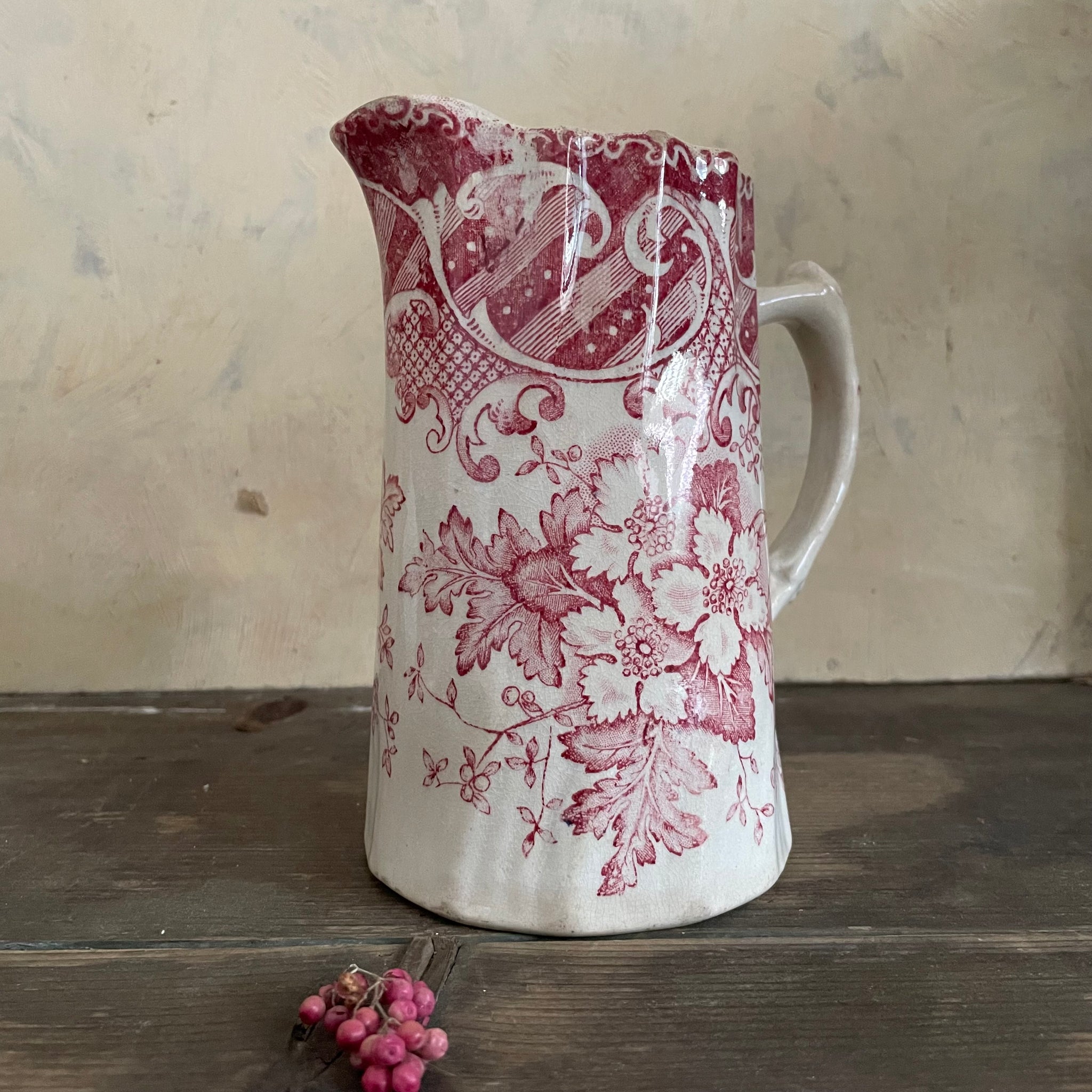 Antique Pink Transfer Jug
