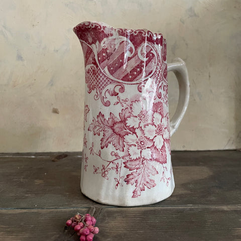 Antique Pink Transfer Jug