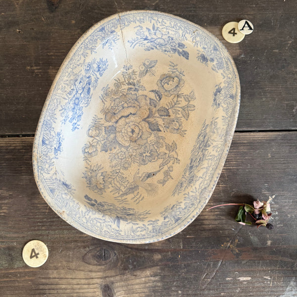 Antique Floral Dish