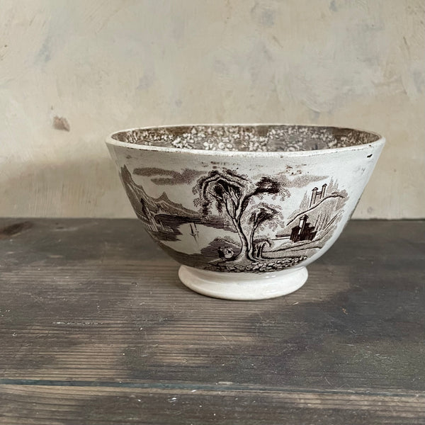 Antique Crazed & Stained Bowl Dish