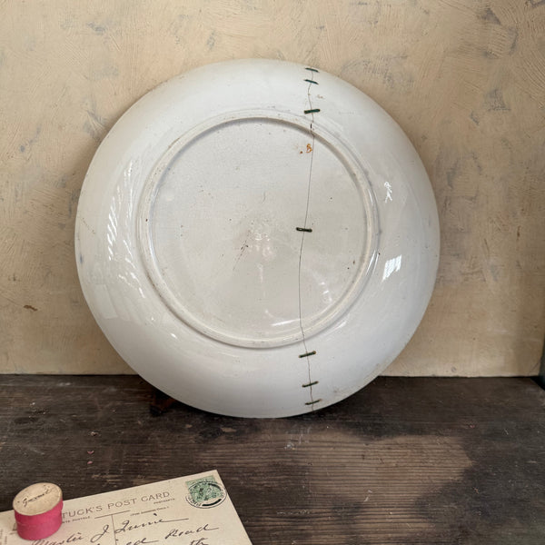 Antique Large Staple Repair Bowl