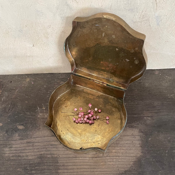 Antique Brass Trinket Pot