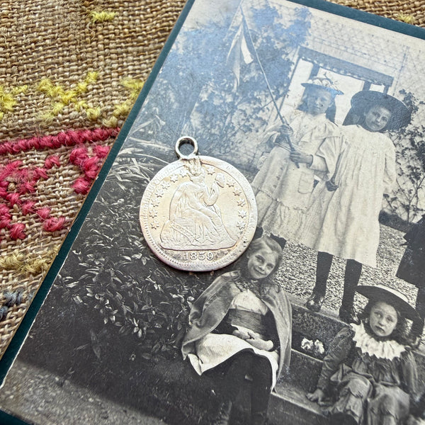 Victorian P Love Token Charm