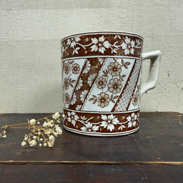 Antique Transfer Floral Cup