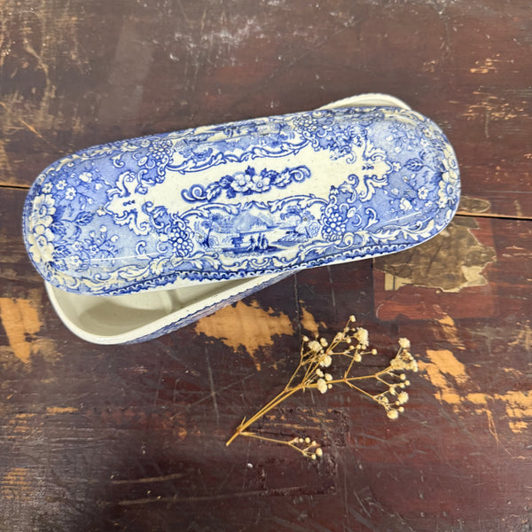 Antique Victorian Floral Tooth Brush Dish
