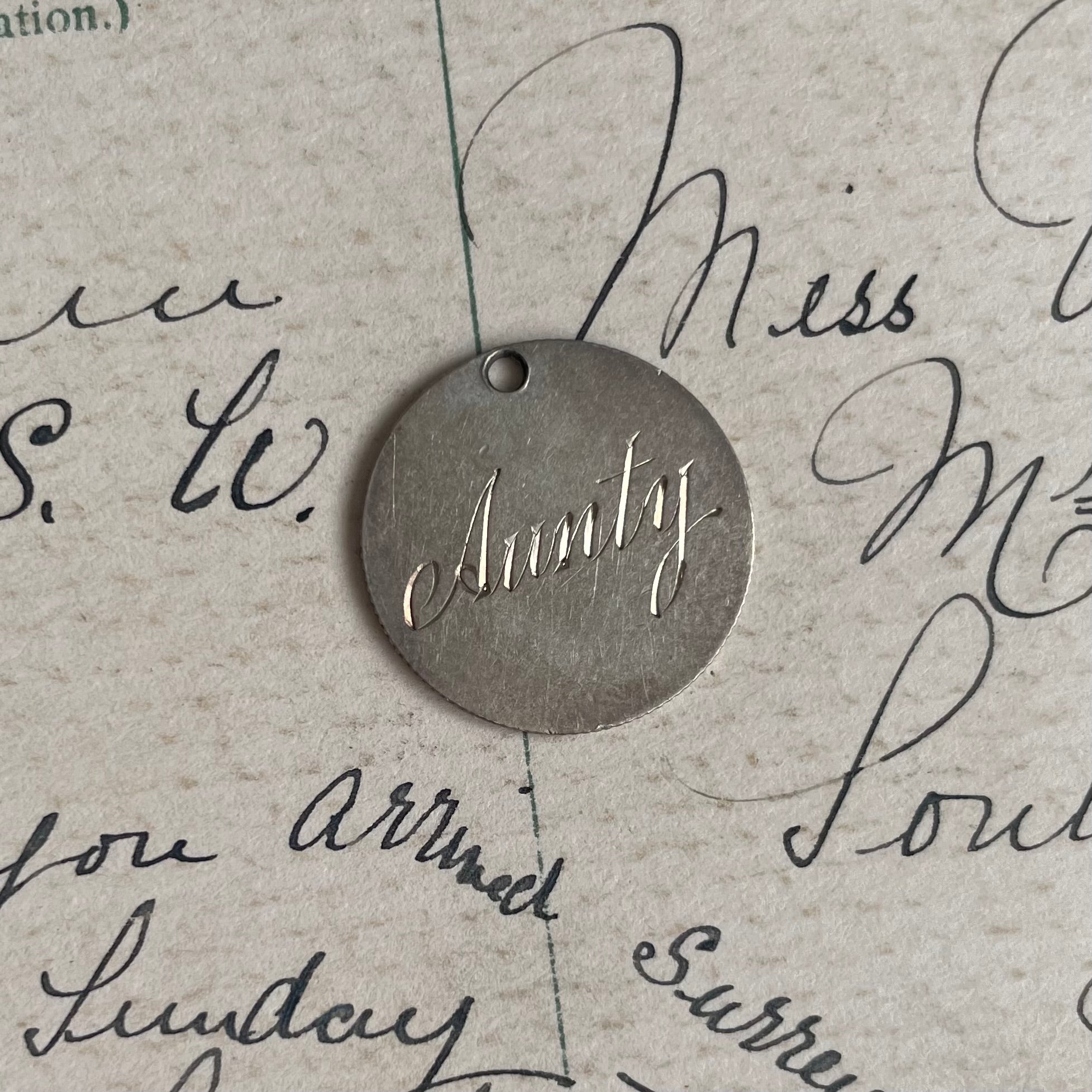 Victorian Aunty Love Token Charm
