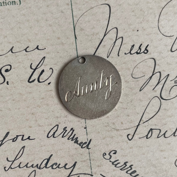 Victorian Aunty Love Token Charm