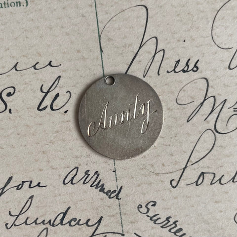 Victorian Aunty Love Token Charm