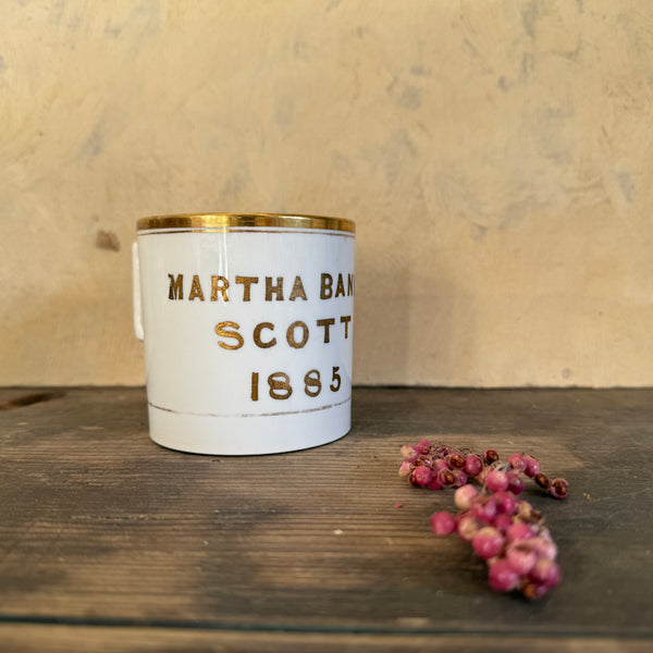Antique 1885 Martha Bank Cup