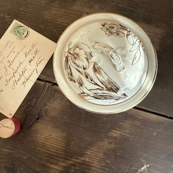 Antique Ceramic Flower Soap Dish