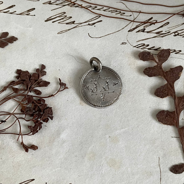 Victorian JJ Initial Love Token Charm