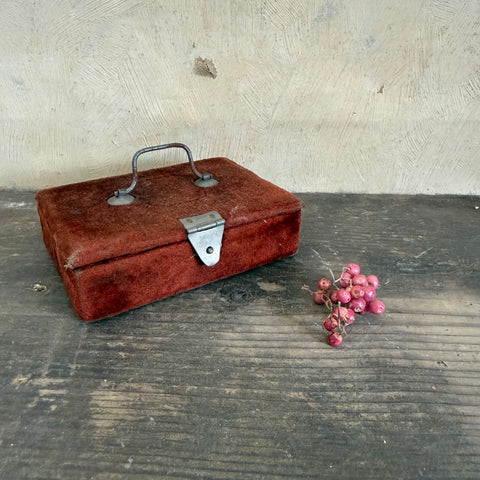Antique Red Velvet Box