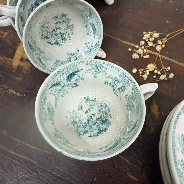 Victorian Teal Transfer Child Tea Set