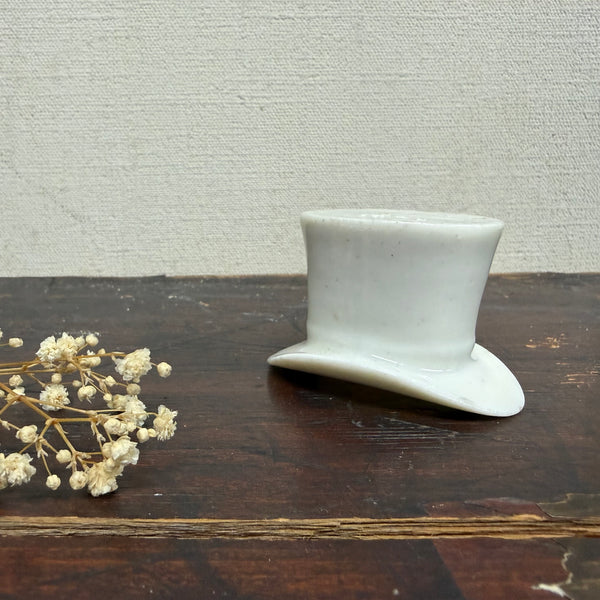 Antique Ceramic Matches Holder Hat