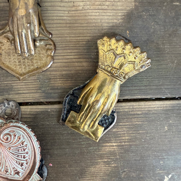 Antique Brass Hand Paper Clips
