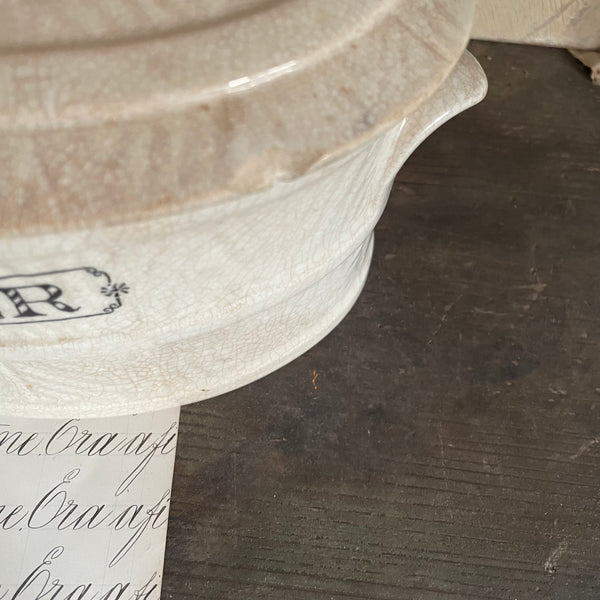 Victorian Worn & Weathered Butter Dish with Lid