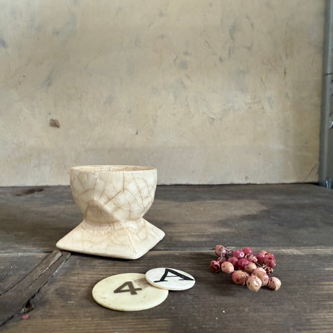 Antique Crazed Egg Cup