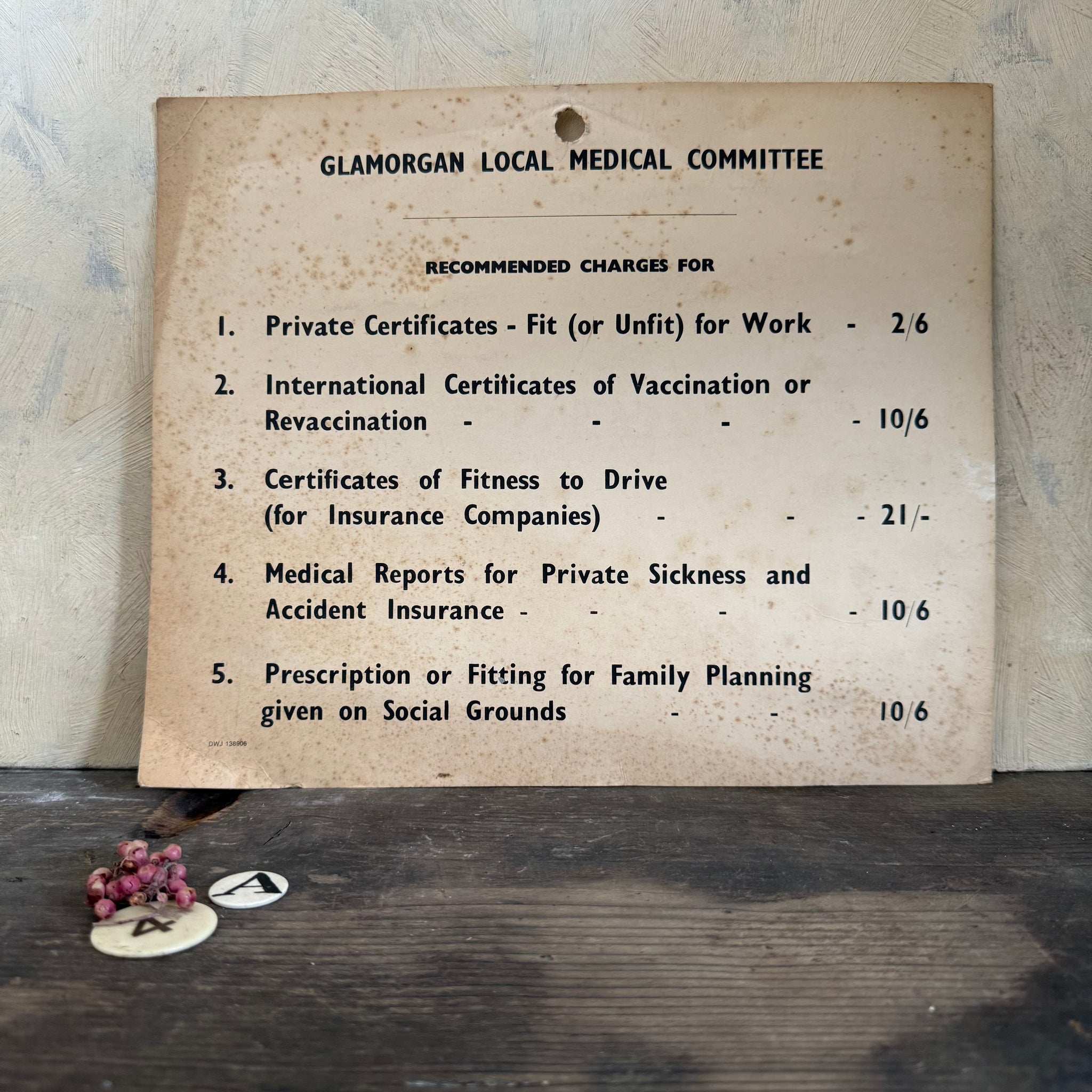 Vintage Medical Sign