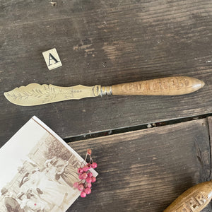 Antique Carved Butter Knives