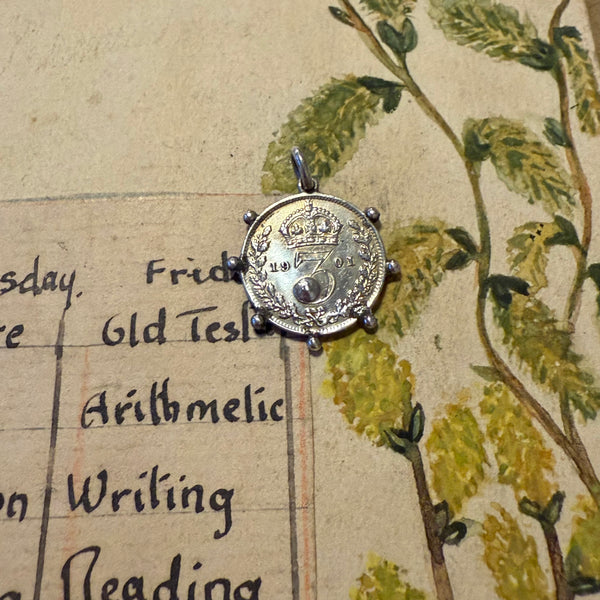 Victorian Gem Inset Love Token Charm