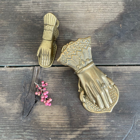 Antique Brass Hand Paper Clips