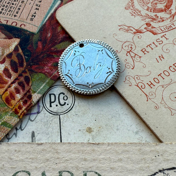 Victorian Baby Love Token Charm