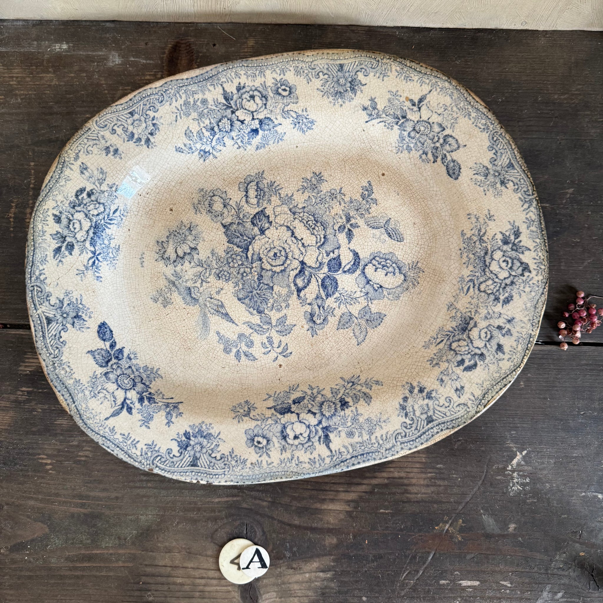 Antique Crazed Platter