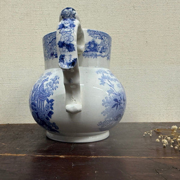 Antique Victorian Blue Transfer Jug
