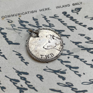 Victorian Dog Love Token Charm