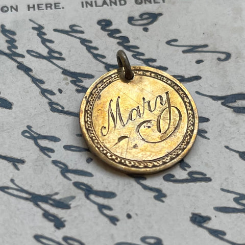Victorian Mary Love Token Charm