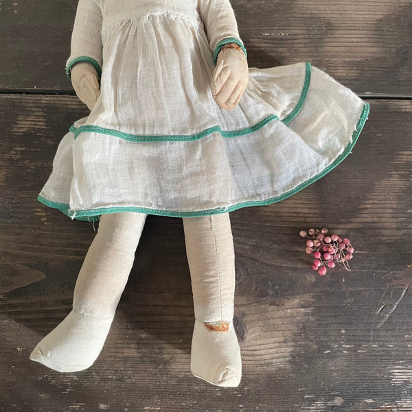 Antique Straw filled Doll