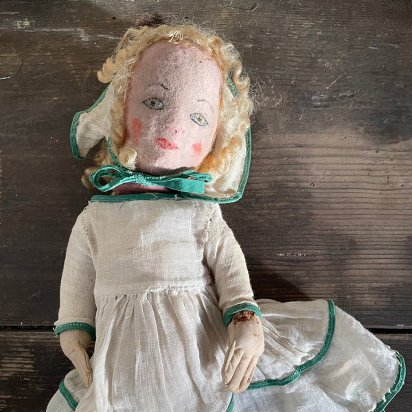 Antique Straw filled Doll