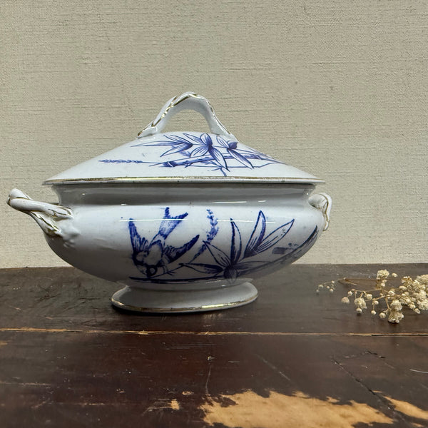 Vintage Blue Bird Transfer Tureen